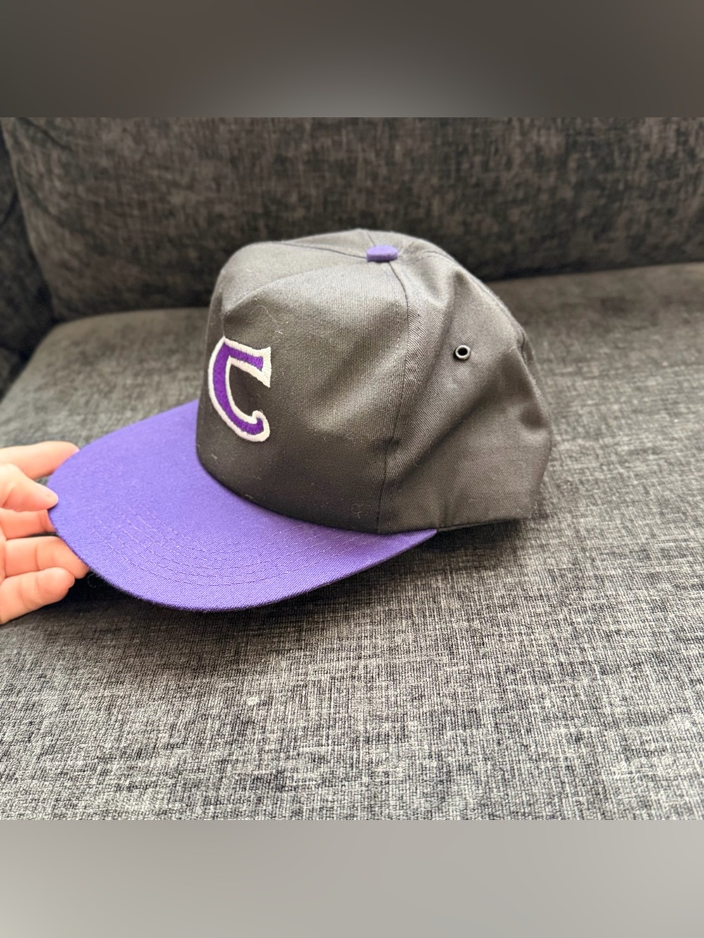 Vintage 90s Camel Cigarettes Promo Snapback Hat Purple Black Cap Rare made USA - Picture 5 of 11